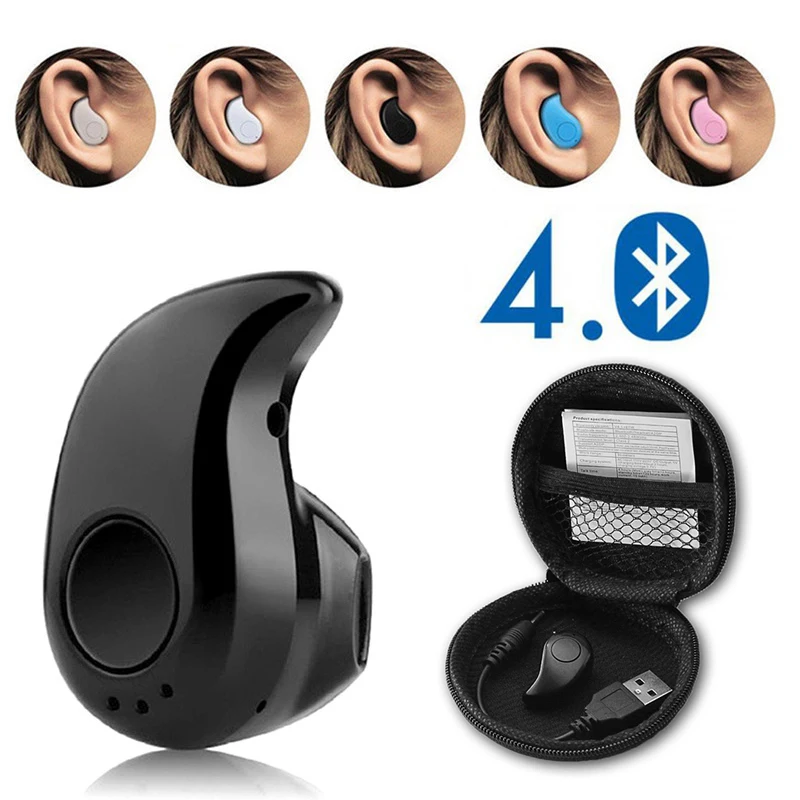 Мини беспроводные Bluetooth наушники в ухо спортивные с микрофоном наушник невидимая гарнитура для samsung huawei Xiaomi Android