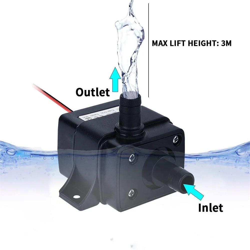 DC 12V Submersible Fountain Pump with 118&quot High Lift 3.6W Water Mini Electric Brushless Pumps | Инструменты