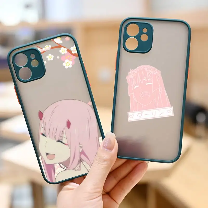 

Sexy anime girl Two zero lovely Pink Phone Case matte transparent For iphone 7 8 11 12 plus mini x xs xr pro max cover