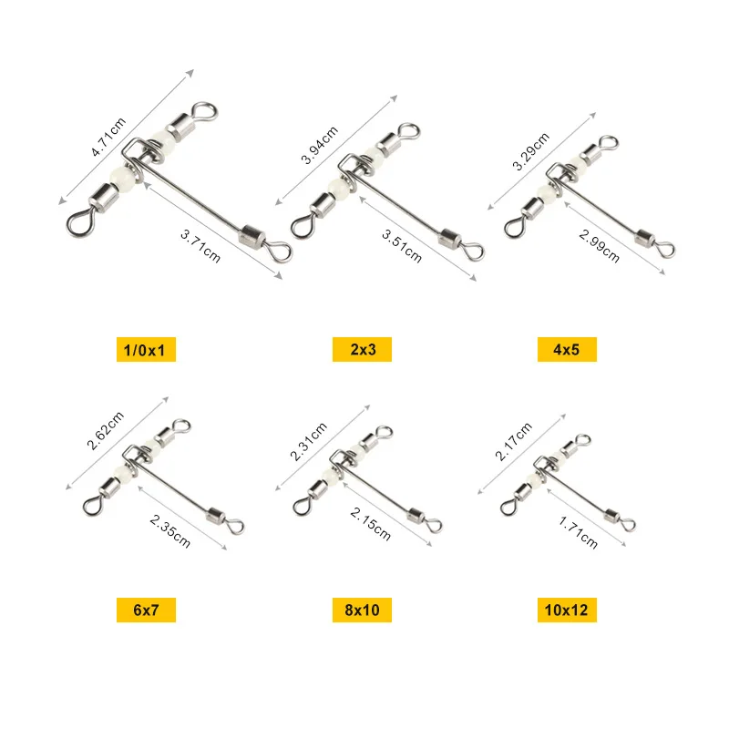 5 шт. Т-образные рыболовные вертлюжки с жемчужными бусинами | Спорт и развлечения