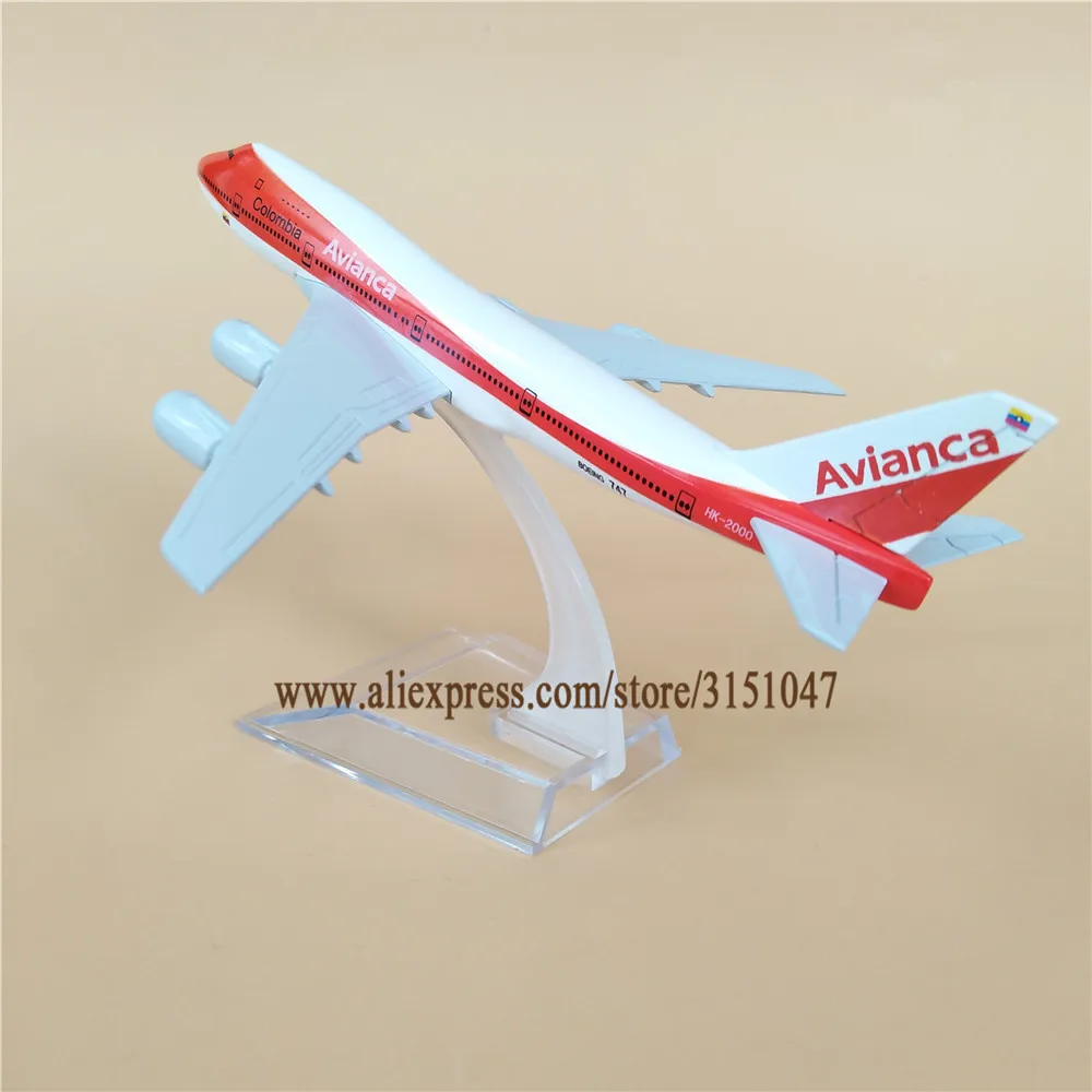 16 см Air Colombia оранжевая авиапочка B747 200 Боинг 747 авиакомпании модель самолета