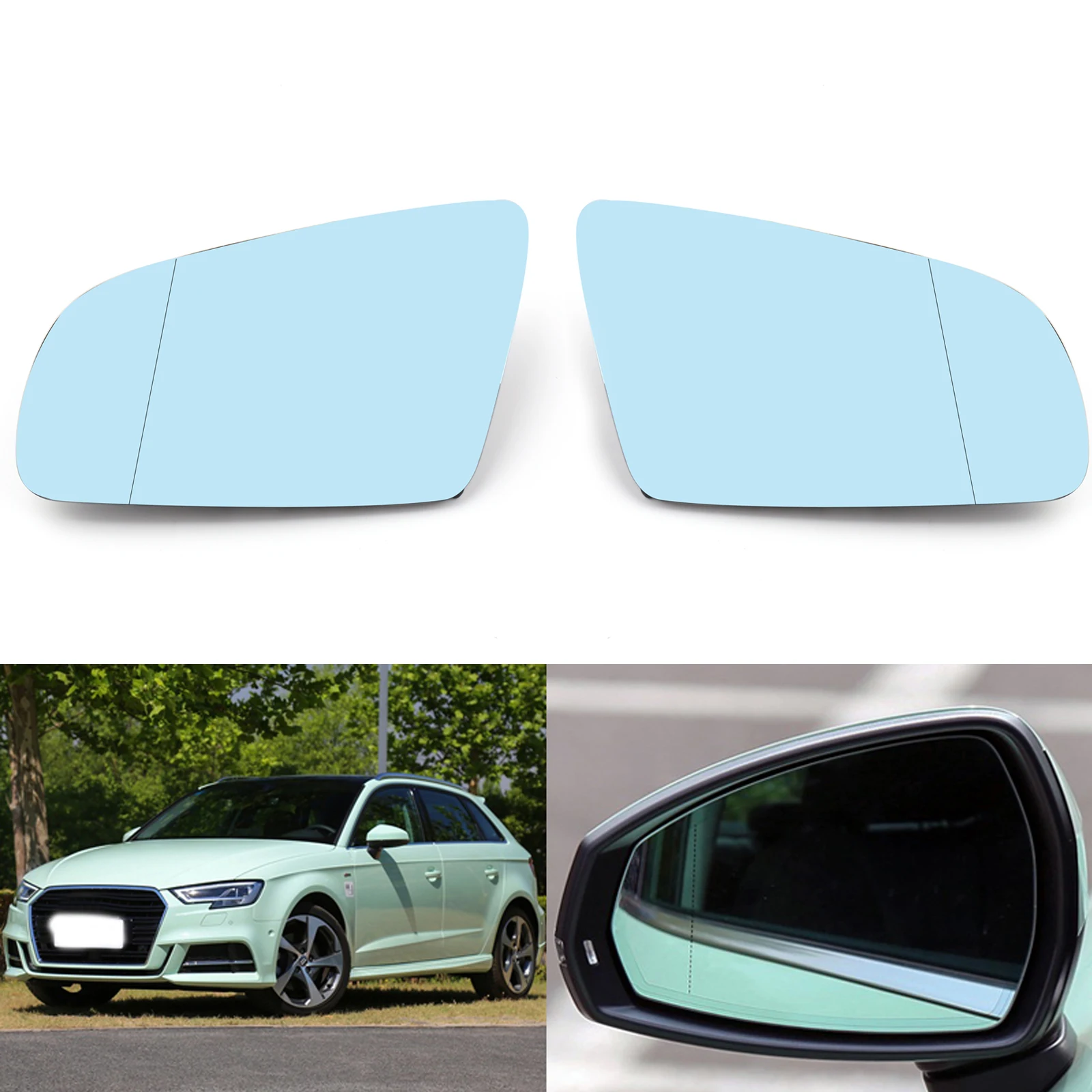 Artudatech 1 пара боковых зеркал заднего вида синее стекло для Audi A4 B6 B7 A6 C6 2005 2006 2007