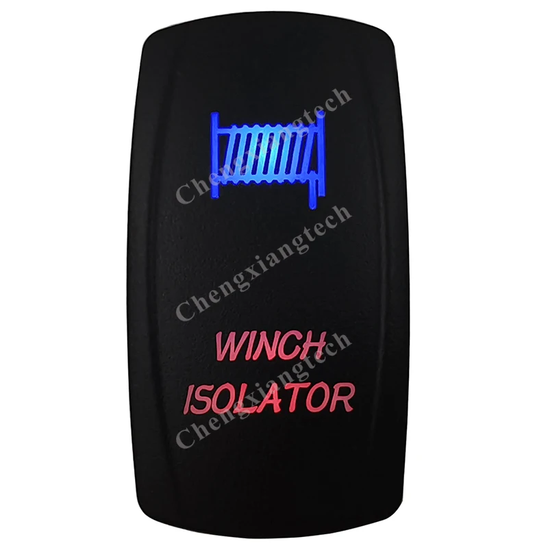 

Winch Isolator Rocker Switch 5 Pins SPST On/Off Blue & Red Led 20A/12V 10A/24V Toggle Switch for Cars,Trucks, RVs, Boats