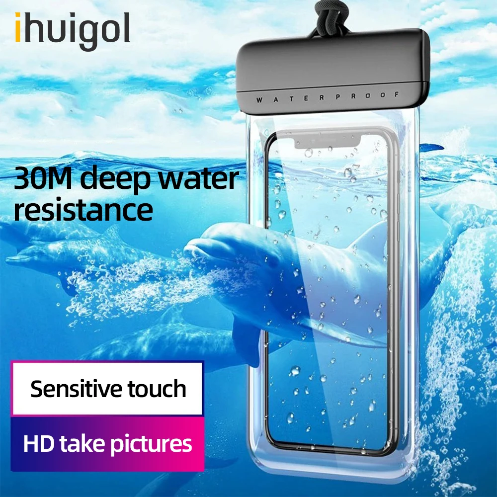 Ihuigol Универсальный Водонепроницаемый мобильный телефон чехол IPX8 Спортивная