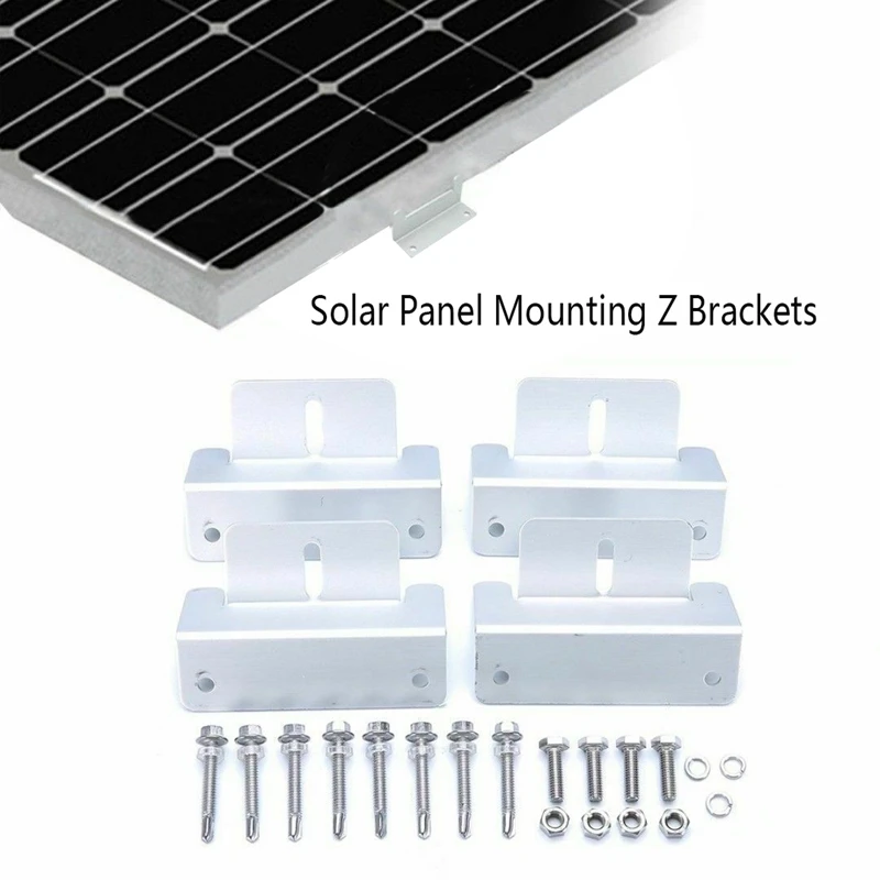 

4 Pcs Solar Panel Z Bracket Solar Panel Mounting Mounts For Rv Boat Roof Wall