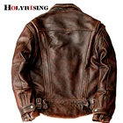 2020 новая стильная кожаная куртка, винтажная коричневая Мужская модная байкерская куртка, женская кожаная куртка, 19471