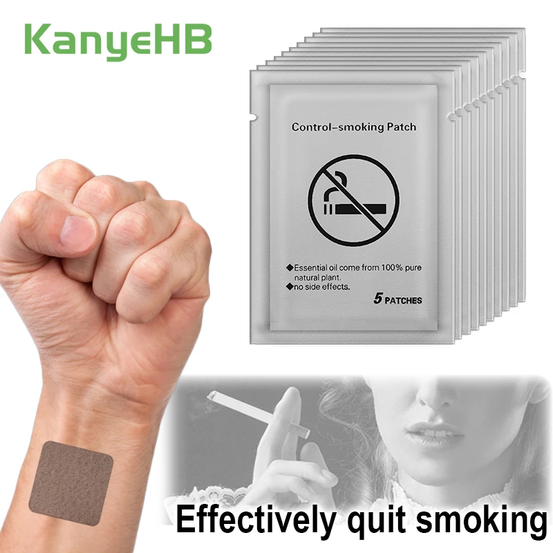 

50pcs/10bags Natural Ingredient Anti Smoke Patch Stop Quit Smoking Cessation Chinese Herbal Medical Plaster Health Care A442