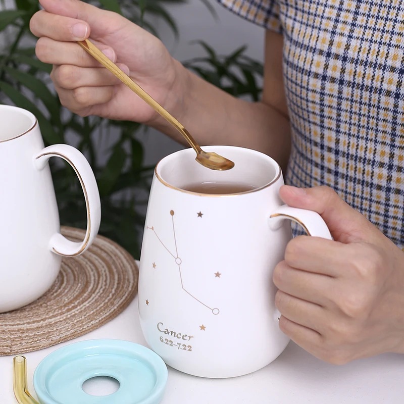 Tazas de ceramica creativas 12 созвездий стакан caneca criativa кружка для молока кофейная чашка