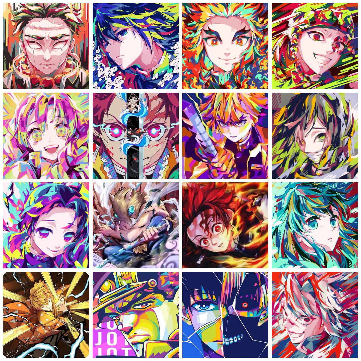 

5D Diamond Painting Classic Japanese Cartoon Anime Demon Slayer Embroidery Cross Stitch Kits Art Mosaic Drill Home Decor Gifts
