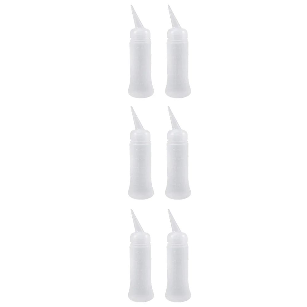 

6pcs 260ml Empty Bottles Beak Mouth Refillable Squeeze Bottles with Nozzle Caps