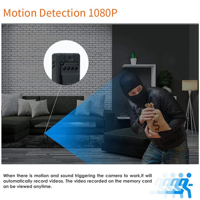 

A12Z Mini Camcorder Micro-DV HD 1080P Sound Recorder Pen Back Clip Video Recording Body Camera Without WiFi