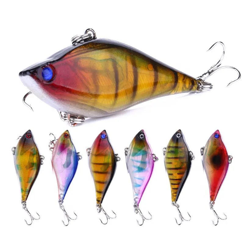 

6cm 13g Hard VIB Lures Fishing Bait Treble Hooks Crankbait Fishing Tackle Bass Pike Carp Winter Fishing