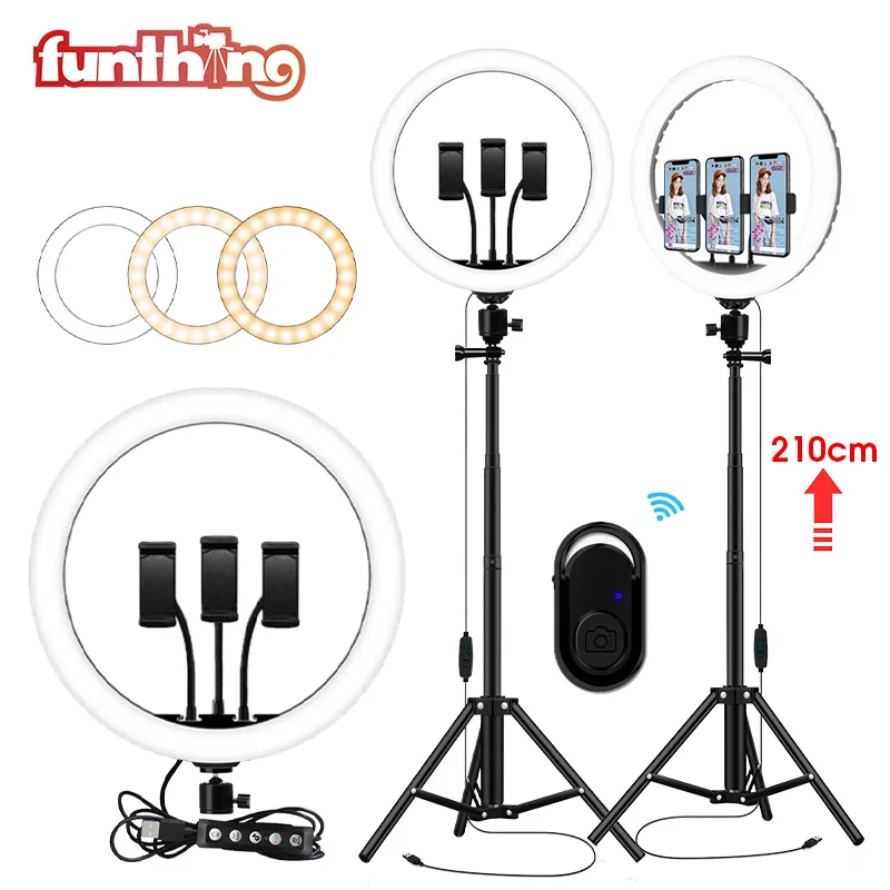 

14 Inch LED Ring Light Studio Professional Self Ring Light with Tripod Photography Lighting For YouTube Makeup Fill Ring Lamp