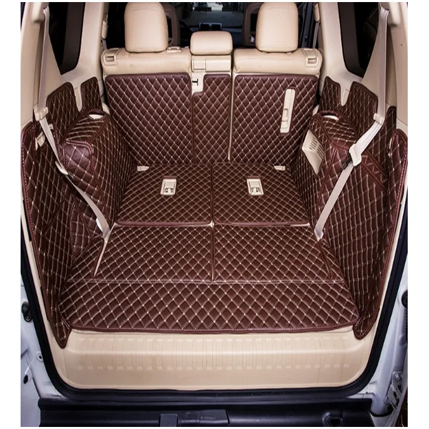 

Высококачественные коврики для багажника автомобиля и коврик для задней двери для Toyota Land Cruiser Prado 150, 7 мест, 2017-2010, прочные коврики для багажн...