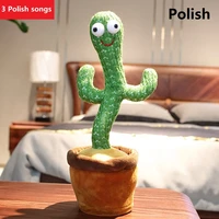 hot sale 32cm electric dancing plant cactus plush stuffed toy with 3 polish songs music for kids gifts home office decoration
