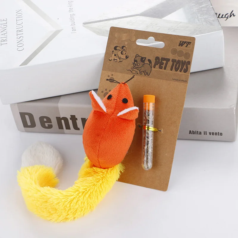 Cat-toys Cat interactive toys Mouse shaped toy Catnip Macaron color Long tail rat shape Pretty cute cat 4 colors | Дом и сад