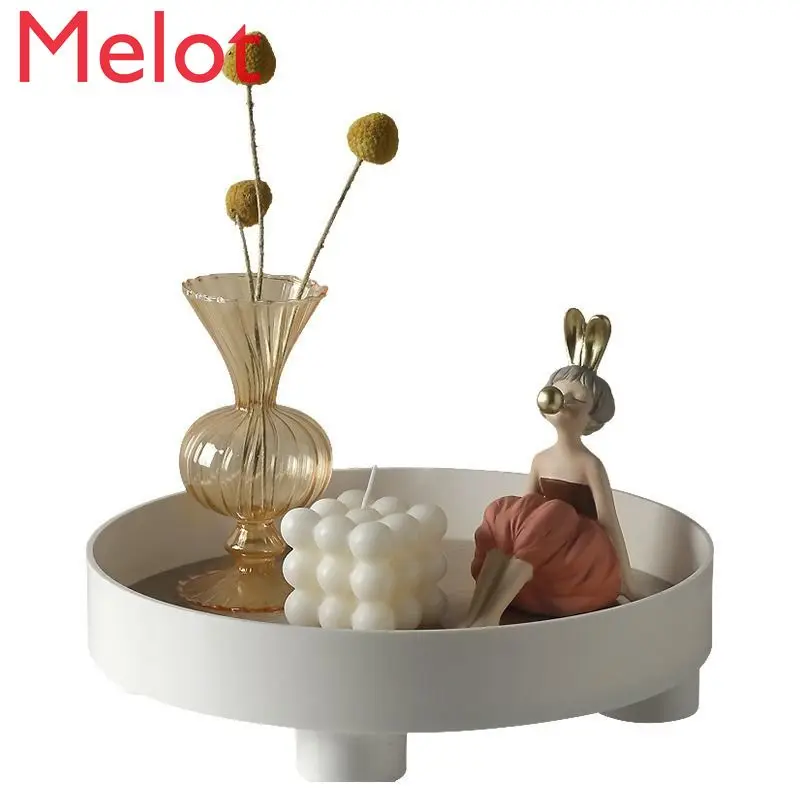 

Plastic Tray round Household Sundries Storage Tray Aromatherapy Decoration Storage Tray