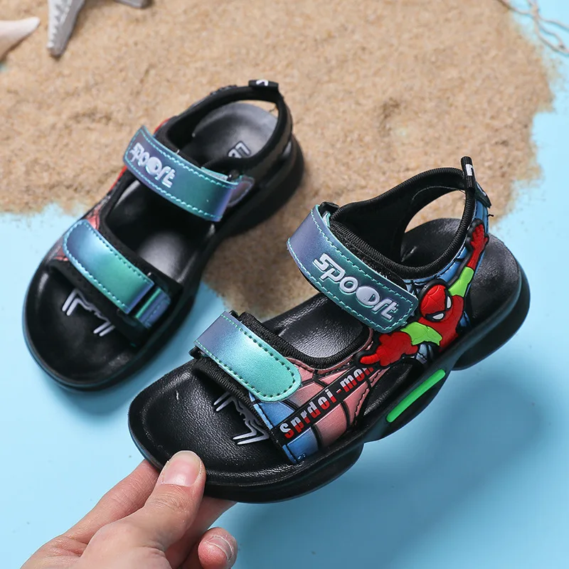 Детские сандалии для мальчиков и девочек крутые босоножки начинающих ходить