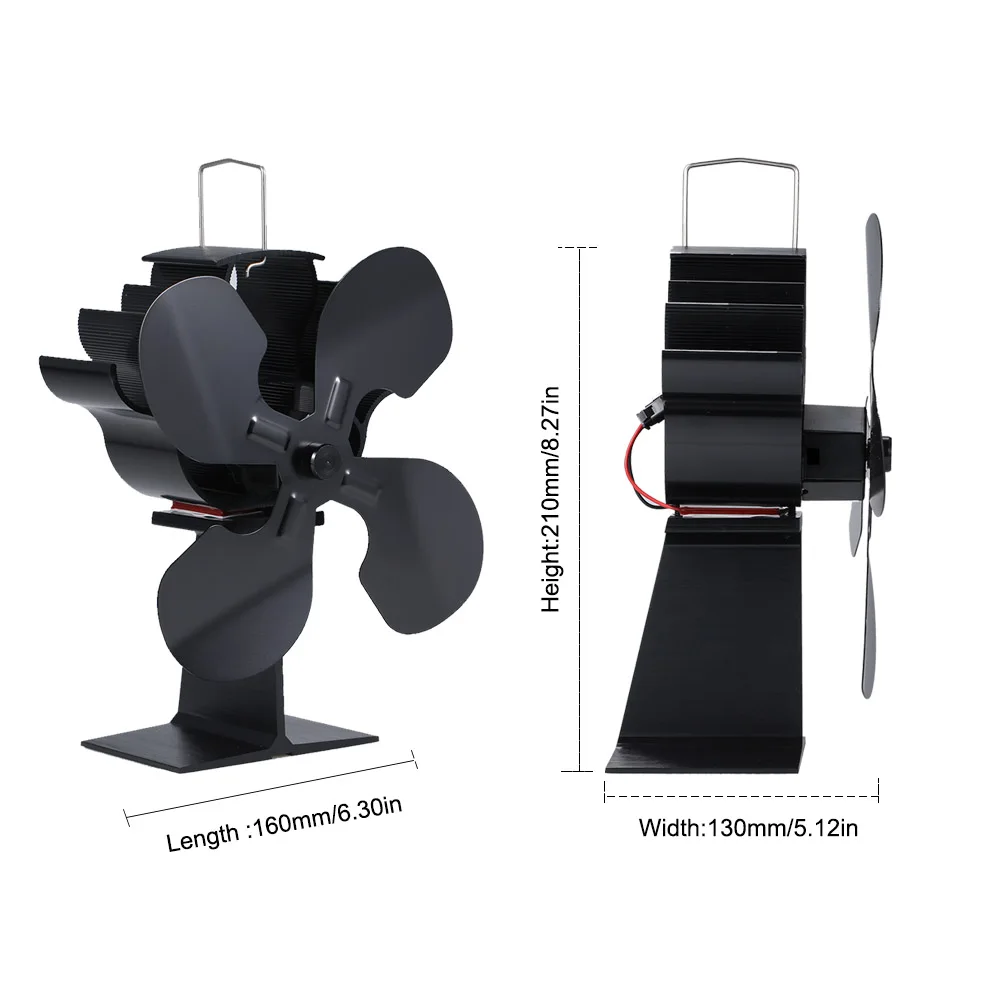 Горячая 4 лопасти тепловой вентилятор для камина дровяного бревна не требуется