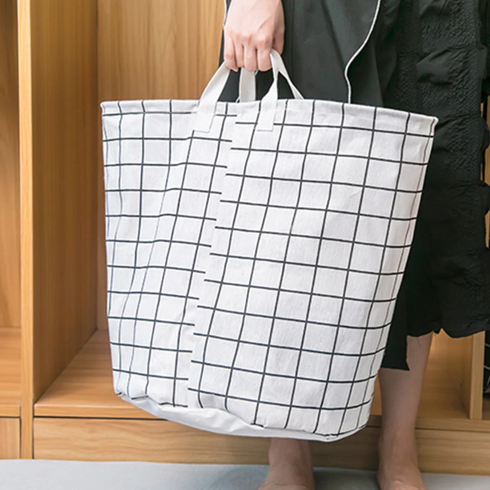 

Large Capacity Clothing Laundry Basket Waterproof Folding Clothes Storage Bag Children Toy Storage Bucket with Handle