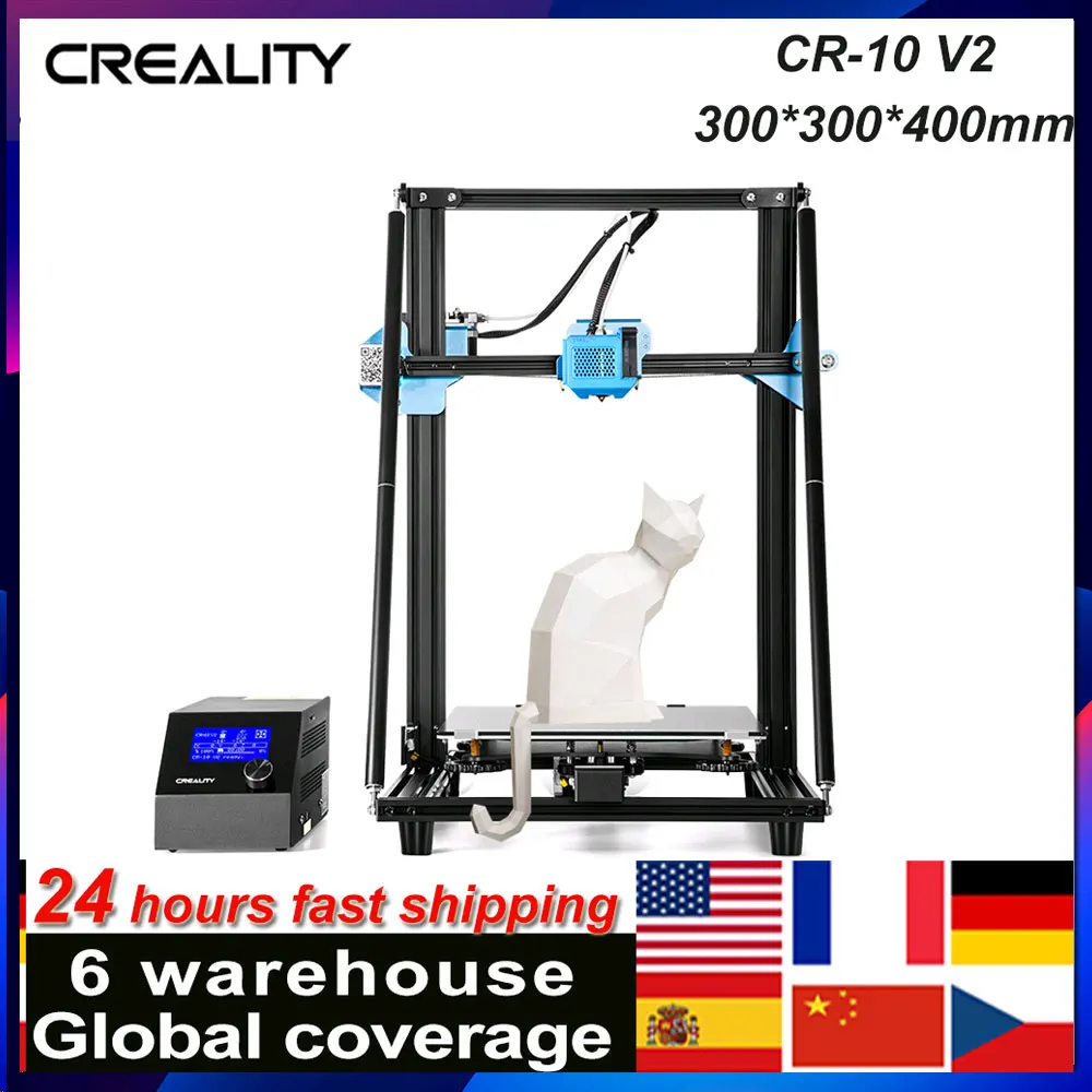 Creality 3D CR 10 V2 принтеры Комплект V образный профиль 300*300*400 мм бесшумный материнская