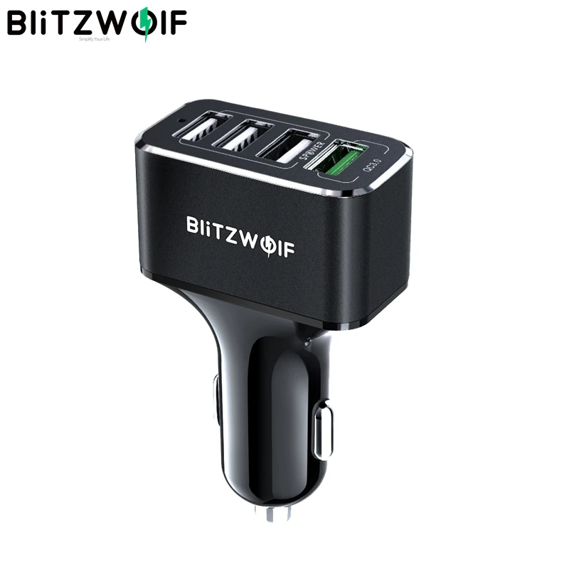 Автомобильное зарядное устройство BlitzWolf USB 4 USB-порта 50 Вт QC3.0 быстрая зарядка для