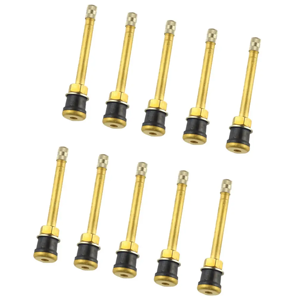 

10pcs TR571 Tubeless Truck Clamp-In Valve Stem Brass Wheel Parts