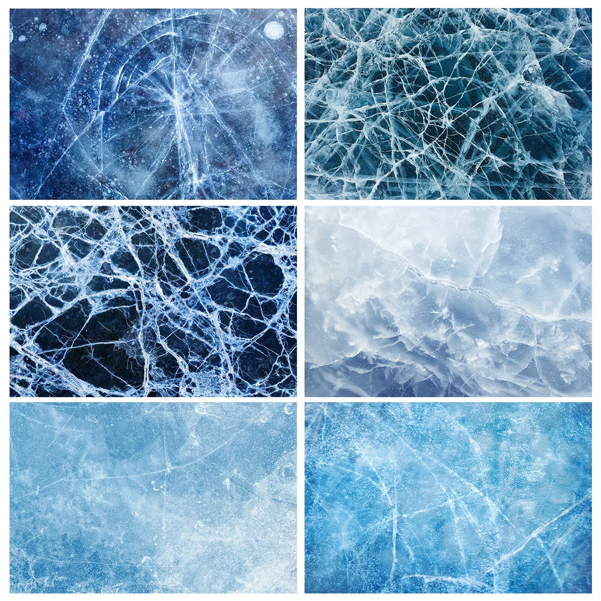 

Blue Ice Surface Crack Vinyl Photography Background Studio Photo Backdrop