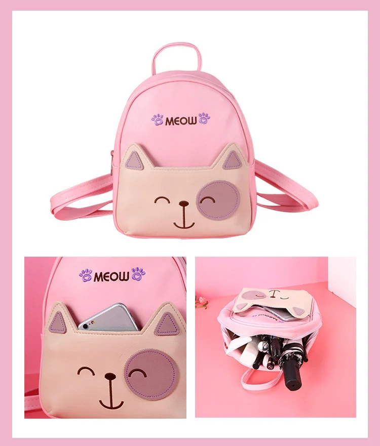 kids book bag children student schoolbag women casual mini backpack female fashion cartoon cat backpack Teenager travel backpack