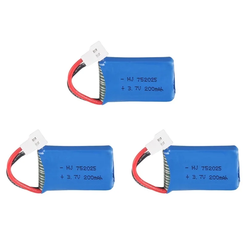 Высокое качество 3,7 V 200mAh Syma X4 X11 X13 батарея для самолета с дистанционным управлением 3,7 V литиевая батарея модель самолета 752025 3 шт