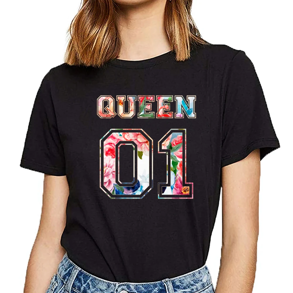 

Футболка женская Базовая черная с принтом, 01