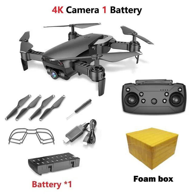 4K BLACK 1B FB LAUMOX M69 RC Дрон с широкоугольной камерой 4K WiFi HD камера Складной Мини FPV Вертолет дроны VS VISUO XS809HW E58 Дрон - Цвет: 4K BLACK 1B FB