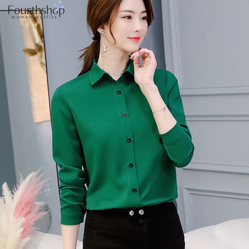 

2022 Fashion Women Chiffon Blouse Shirt Casual Long Sleeve Casual Women's Tops and Blouses Office Lady Shirts Female Autumn New
