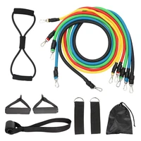 12pcsset yoga resistance bands set elastic pull rope expander gym home fitness workout sports equipment body building equipment