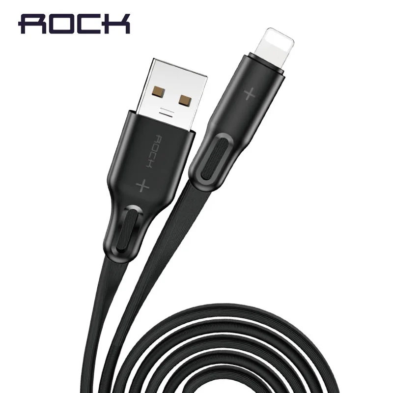 ROCK USB кабель для быстрой зарядки мобильного телефона iPhone XS XR 2A зарядный