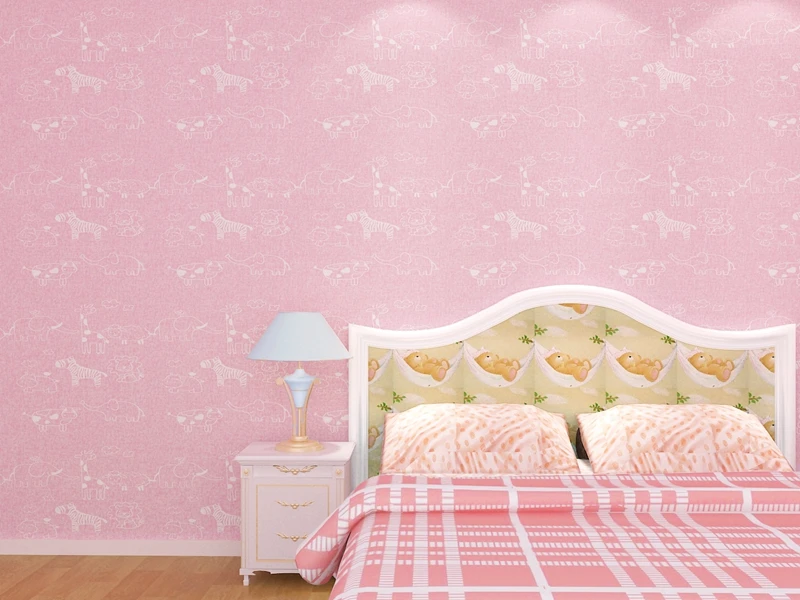 Рулон Размер 0 45*10 м розовый цвет детская комната обои самоклеющиеся для девочек