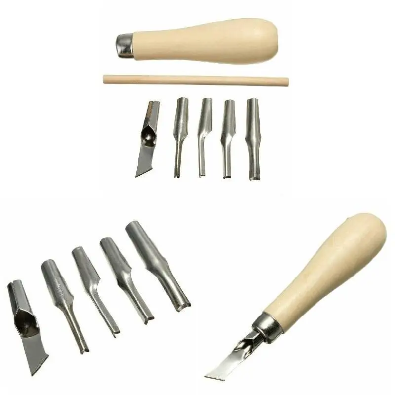 

Lino Block Cutting Rubber Stamp Carving Tools With 5 Blades Bits For Print Making DIY Sculpture Plotter Fustellatrice Macchina