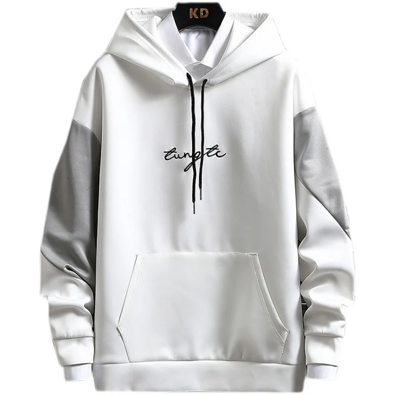 

2021 autumn and winter new men's kangaroo pocket print Hoodie trend