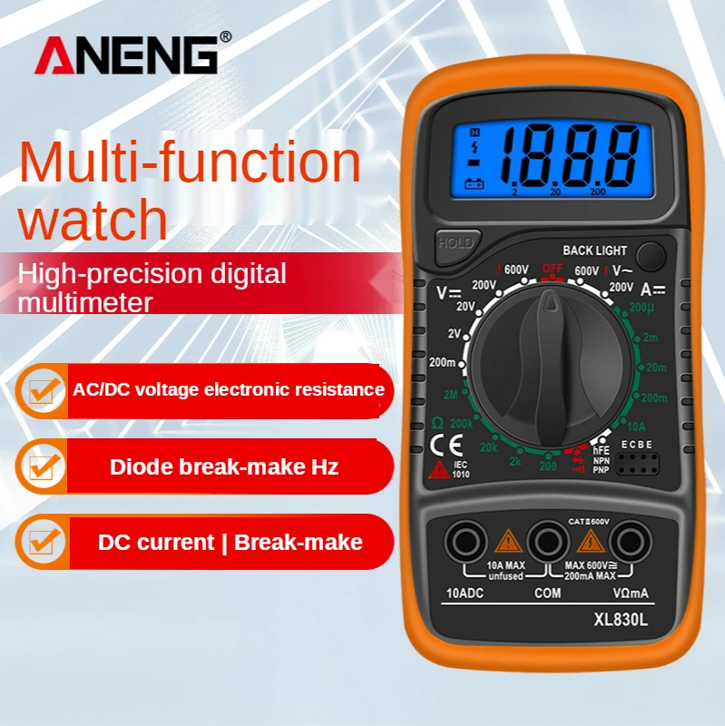 

Digital Multimeter XL830L High-precision Digital Display Universal Meter Electrician Multi-function Voltage Measuring Instrument