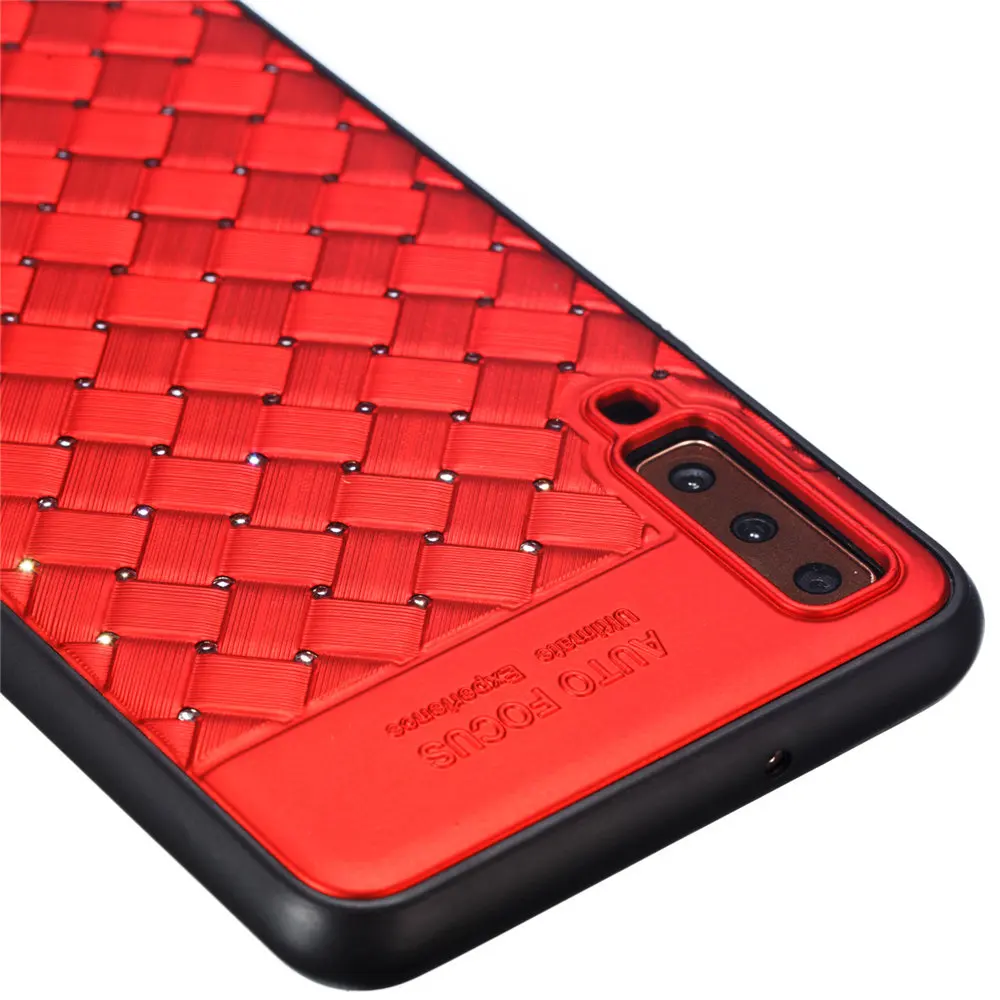 Luxury Glitter Weave Back Case for Samsung Galaxy A10 A20 A30 A50 M10 M20 M30 A6 Plus A9 A7 2018 Diamond Fitted Cover Shell |