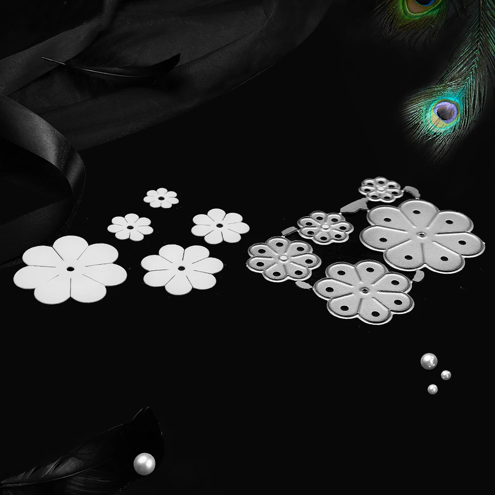 Металлические Вырубные штампы вырезанные формы цветы 4 Скрапбукинг Бумага