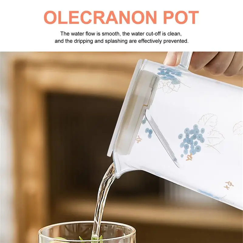 

Large Capacity Glass Water Pot Glass Cold Water Bottle (Assorted Color)