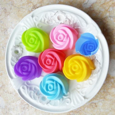 10 шт. DIY силиконовая Роза Маффин чашечка для печенья Форма выпечки Шоколад Мыло