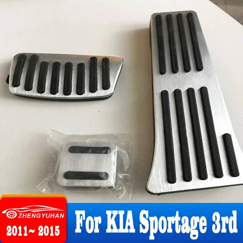 

Aluminum allo Car Styling Accelerator Gas Pedal Brake Pedal Cover AT For Kia Sportage 3rd 2011 2012 2013 2014 2015 Accessories