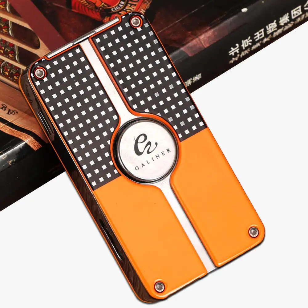 Карманная Зажигалка GALINER ветрозащитный металлический 3-струйный фонарь газовая