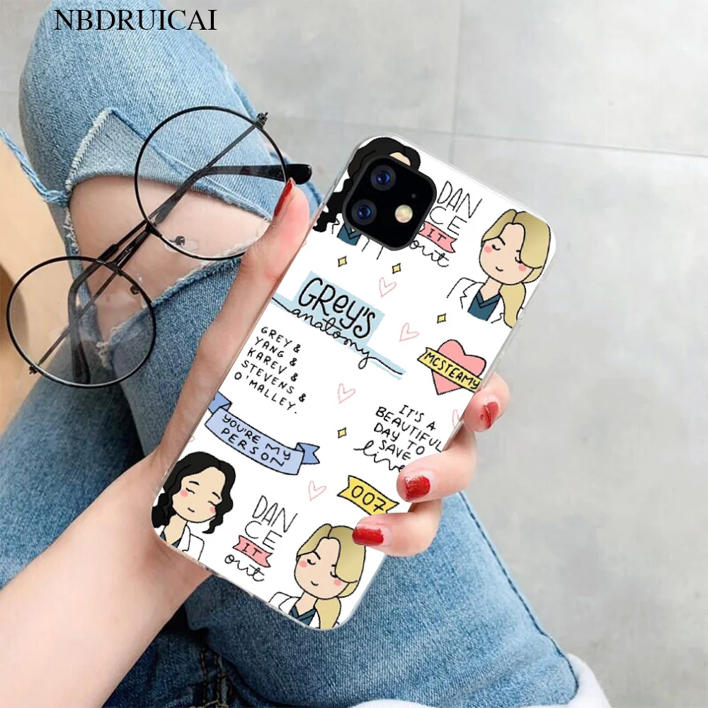 Мягкий черный чехол для телефона NBDRUICAI с цитатами анатомии Greys iPhone 11 pro XS MAX 8 7 6 6S Plus