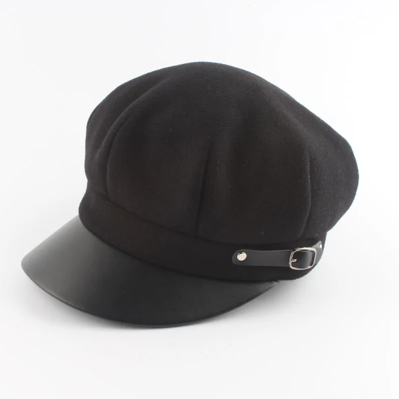 Женский шерстяной берет весна осень восьмиугольная шляпа винтажная Элегантная