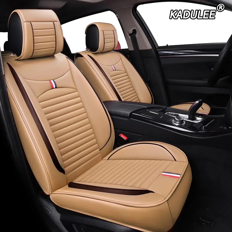 Авто ПУ кожаные чехлы для автомобильных сидений для alfa romeo 159 honda freed fit mazda Demio Suzuki ciaz lifan 320 mazda 6 gg подушка для автомобильных сидений - Название цвета: beige