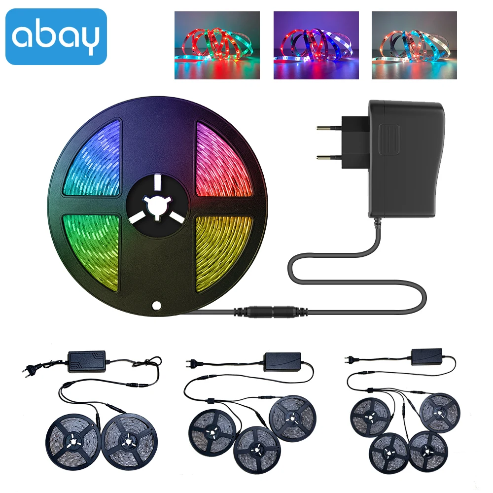 Светодиодная лента RGB SMD 5050 водонепроницаемая 30 светодиодов/м цветной