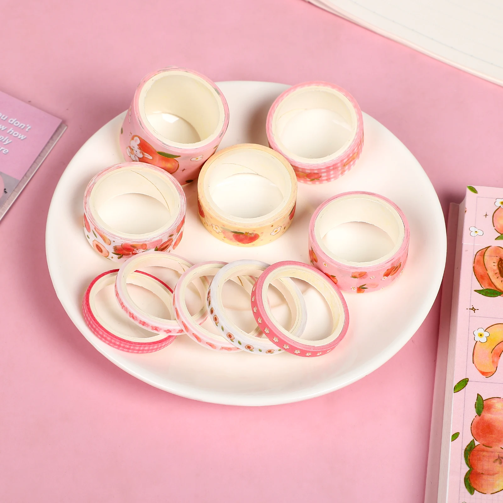 Декоративная лента для скрапбукинга 10 шт./партия цвет розовый персик | Канцтовары